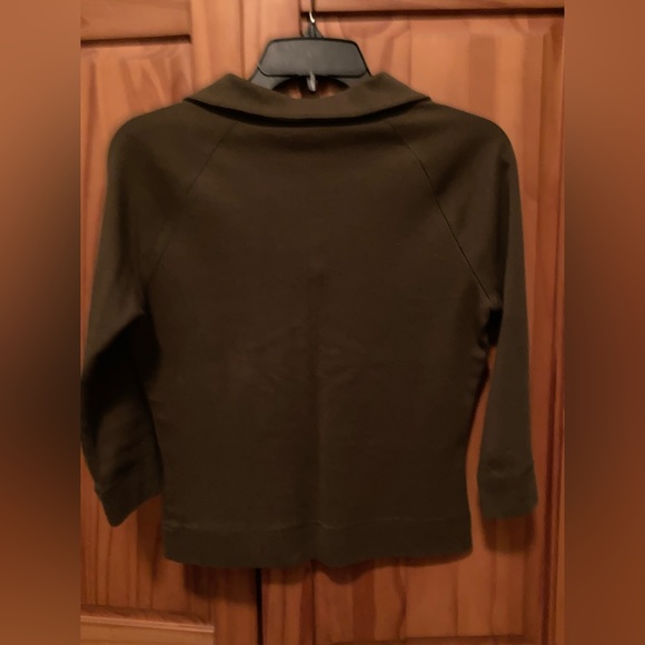 Vintage Xpress three-quarter sleeve olive top Size Medium Juniors - Picture 3 of 3